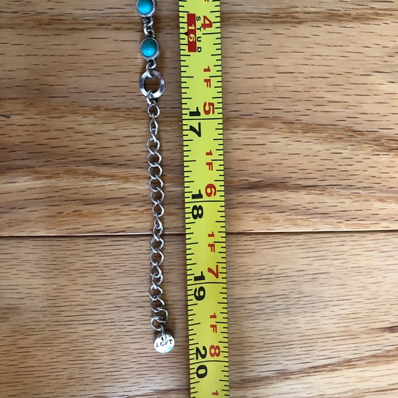 LOFT necklace Turquoise And faux diamond - Picture 4 of 5